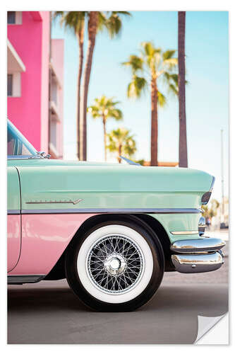 Sticker mural California Dreaming - LA Retro Car