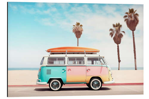 Alumiinitaulu California Dreaming - Van on the Beach