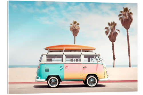 Galleriprint California Dreaming - Van on the Beach