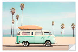 Selvklebende plakat California Dreaming - Pacific Van