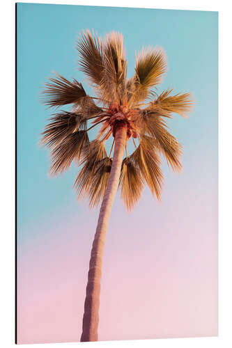 Tableau en aluminium California Dreaming - The Pastel Palm