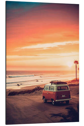 Aluminium print California Dreaming - Van Beach Sunset