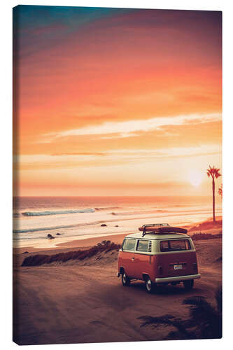 Canvas print California Dreaming - Van Beach Sunset