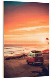 Wood print California Dreaming - Van Beach Sunset