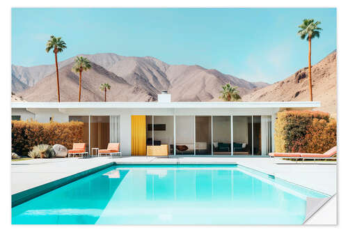 Vinilo para la pared California Dreaming - Palm Springs Pool in the desert