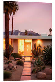 Akryylilasitaulu California Dreaming - Palm Springs Mid-Century Radiance