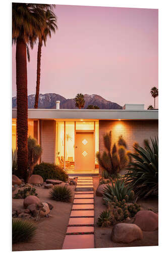 Quadro em PVC California Dreaming - Palm Springs Mid-Century Radiance