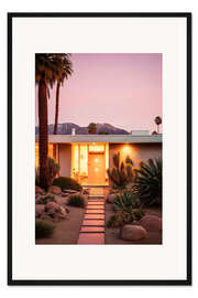 Gerahmter Kunstdruck California Dreaming - Palm Springs Mid-Century Radiance