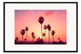Gerahmter Kunstdruck California Dreaming – Lichter von Los Angeles