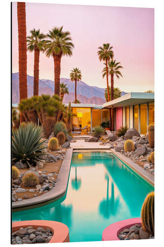 Aluminium print California Dreaming - Mid-Century Magic