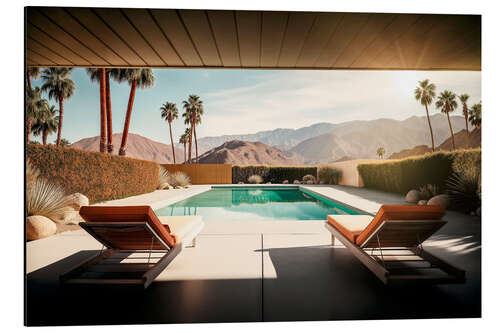 Tableau en aluminium California Dreaming - Palm Springs Private Pool