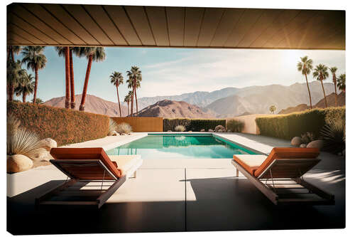 Canvas print California Dreaming - Palm Springs Private Pool