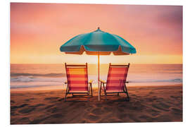 Foam board print California Dreaming - Summer Sunset