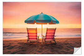 Wandsticker California Dreaming - Sommersonnenuntergang