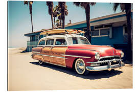 Gallery print California Dreaming - Surfing Vintage Car