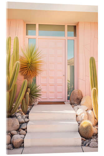 Acrylic print California Dreaming - Pink Mid-Century