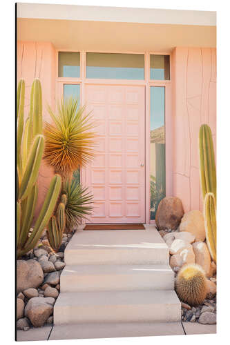 Aluminiumtavla California Dreaming - Pink Mid-Century