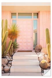 Vinilo para la pared California Dreaming - Pink Mid-Century