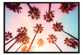 Gerahmter Kunstdruck California Dreaming - Palmen in Beverly Hills