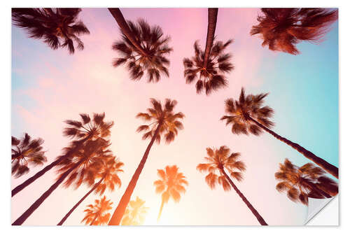 Wall sticker California Dreaming - Beverly Hills Sunset Palms