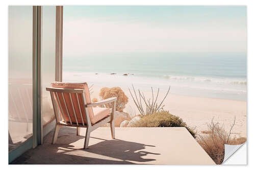 Vinilo para la pared California Dreaming - Alone in the Ocean