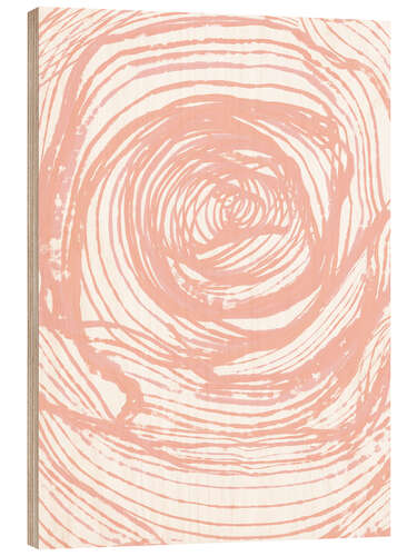 Wood print Abstract Pink Well