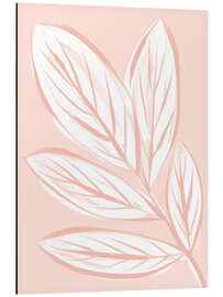 Magnettafel Moderne rosa Blätter