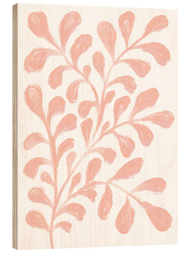 Wood print Peach Tree Paint