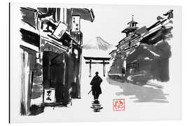 Magnettafel Samurai in der Stadt