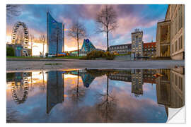 Selvklebende plakat Leipzig - Augustusplatz mirrored