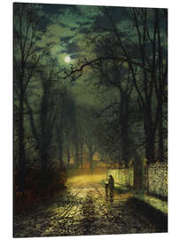 Aluminiumsbilde A moonlit lane