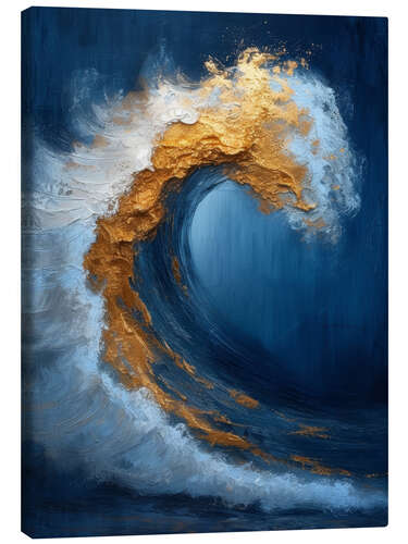 Canvas print Golden Wave I