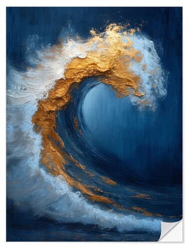 Wall sticker Golden Wave I