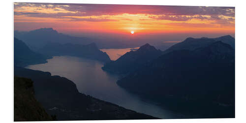 PVC print Lake Lucerne at sunset