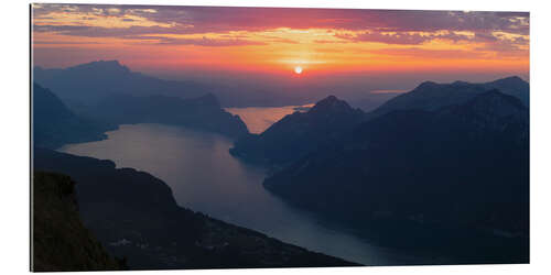 Gallery print Lake Lucerne at sunset