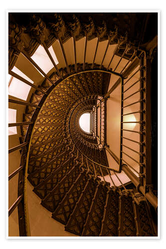 Poster Goldene Treppe