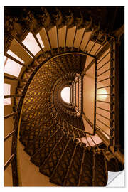 Selvklebende plakat Golden Staircase