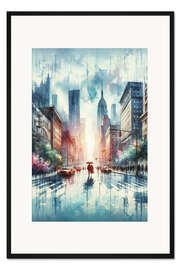 Gerahmter Kunstdruck Ein Spaziergang in New York