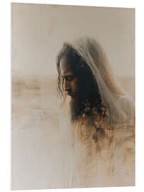 Foam board print Portrait of Jesus