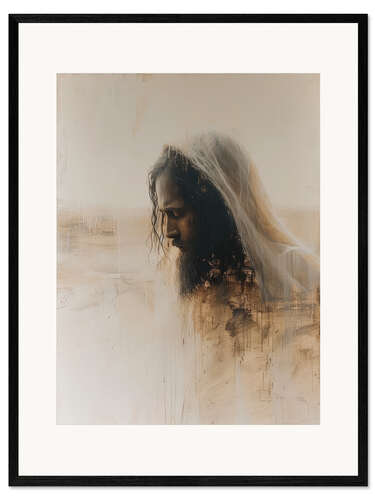 Plakat artystyczny premium w ramie Portrait of Jesus