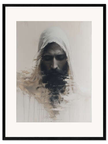 Plakat artystyczny premium w ramie "On the third day he rose from the dead"