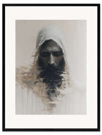 Plakat artystyczny premium w ramie "On the third day he rose from the dead"