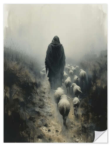 Selvklebende plakat "My sheep hear my voice"