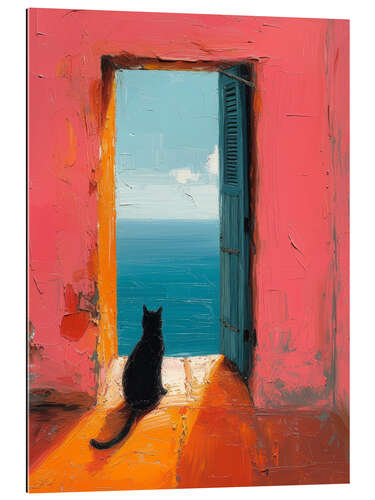 Gallery print Cat starring at the sea