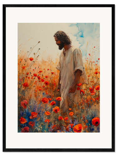 Plakat artystyczny premium w ramie "Lift up your eyes and look at the fields"