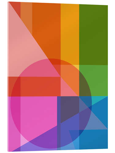 Acrylic print Geometric Rainbow