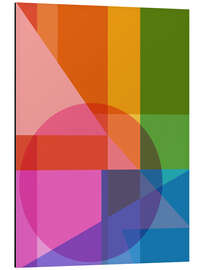 Magnettafel Geometrischer Regenbogen