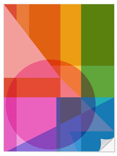 Vinilo para la pared Geometric Rainbow