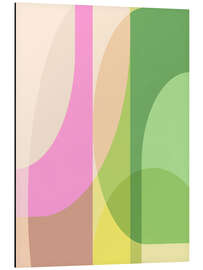 Alumiinitaulu Abstract Geometric Shapes in Pink and Green