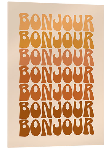 Acrylic print Bonjour Groovy 70s